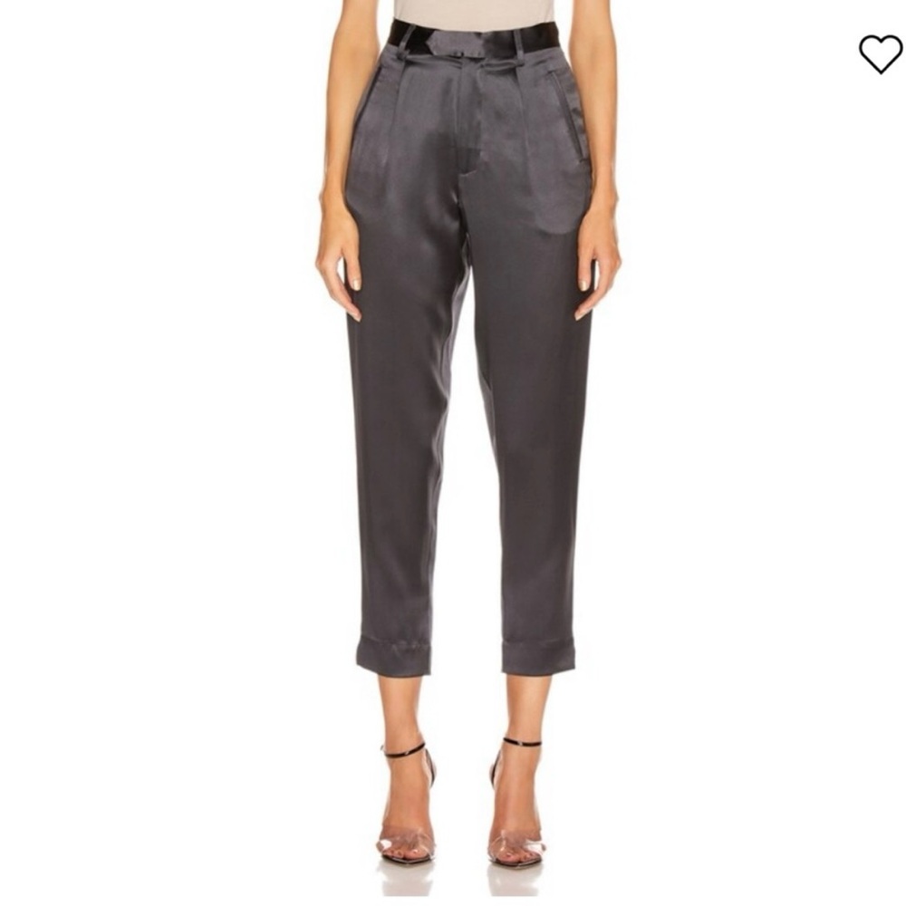 NWOT Fleur Du Mal silk tapperrd pant size 0